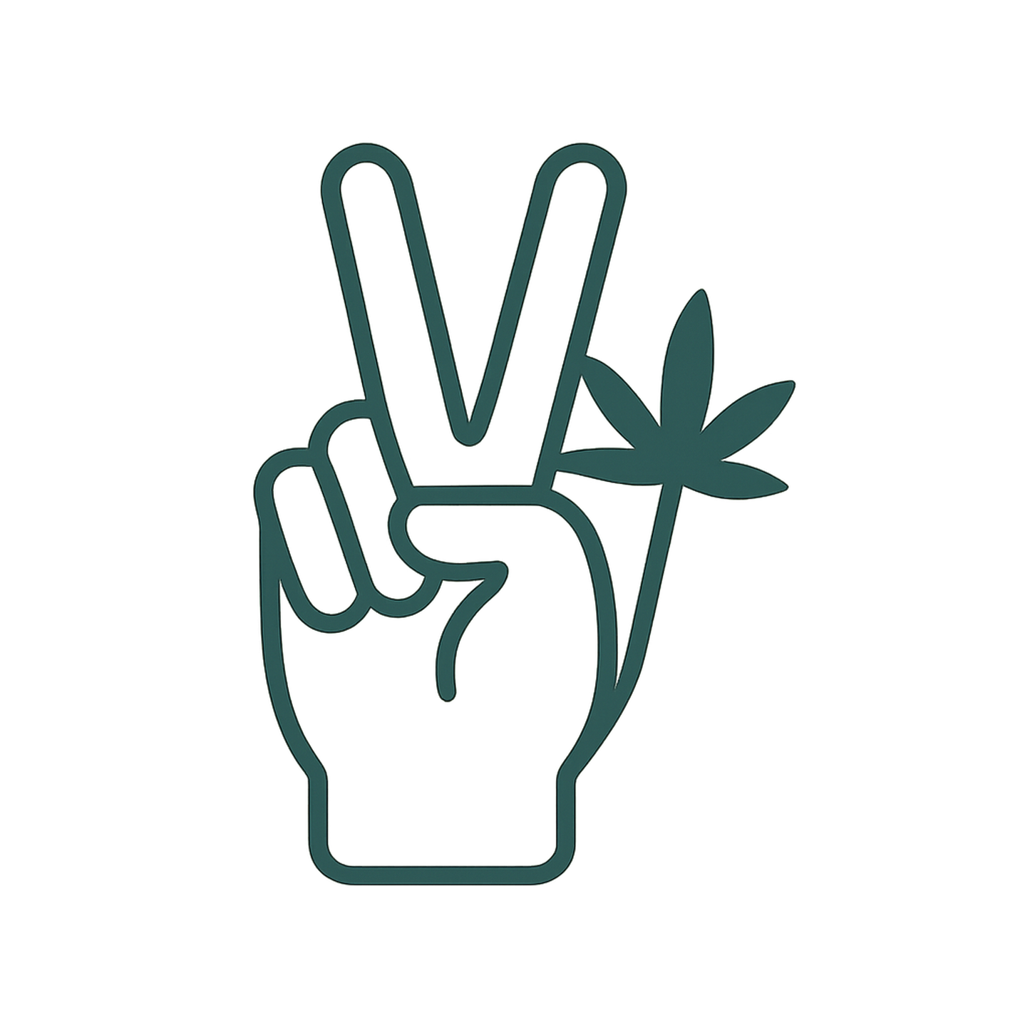 Weed Peace  - Radder Relaxed Sweatshirt ST/ST mit Stick