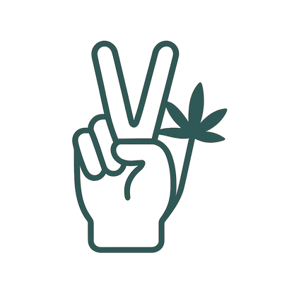 Weed Peace  - Radder Relaxed Sweatshirt ST/ST mit Stick