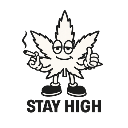 Stay High Weed Blatt  - Sparker Heavy T-Shirt 2.0 ST/ST mit Stick
